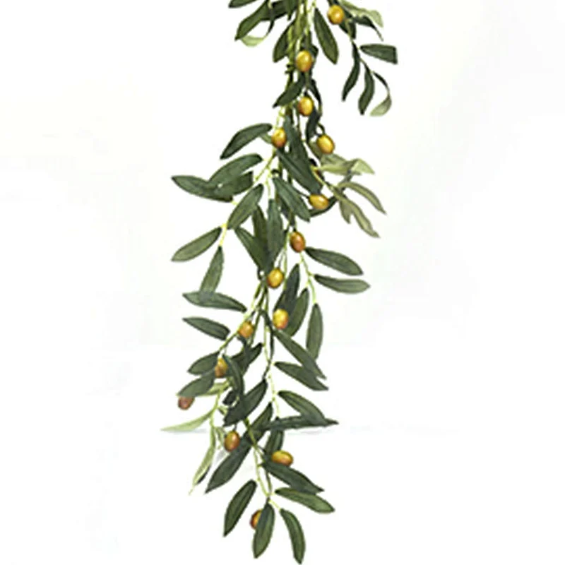 Colorful Real Touch Wild flower Garland decorations Oliver leaves with fruits garland