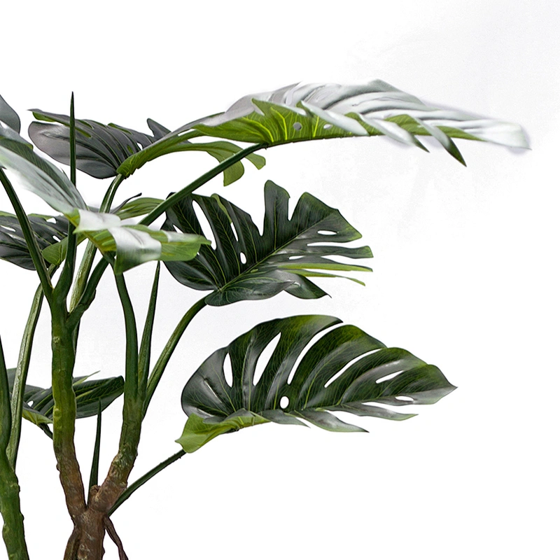 Wholesale Selling Charm Monstera Leaf  Outdoor Simulation Variegata Artificial Monstera