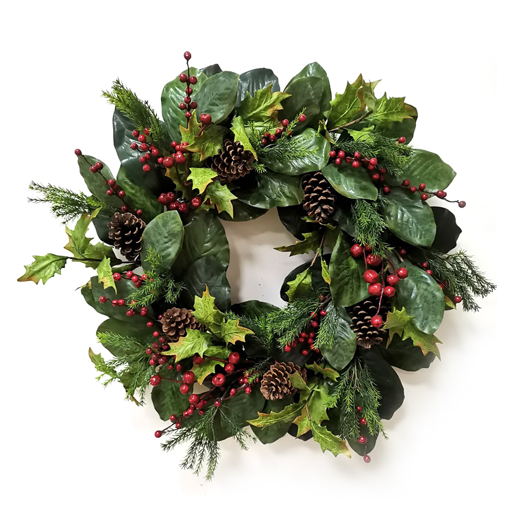 Christmas Gift Supplies Home Decor Wall Door Hanging Decoration Artifical Flower Wreath