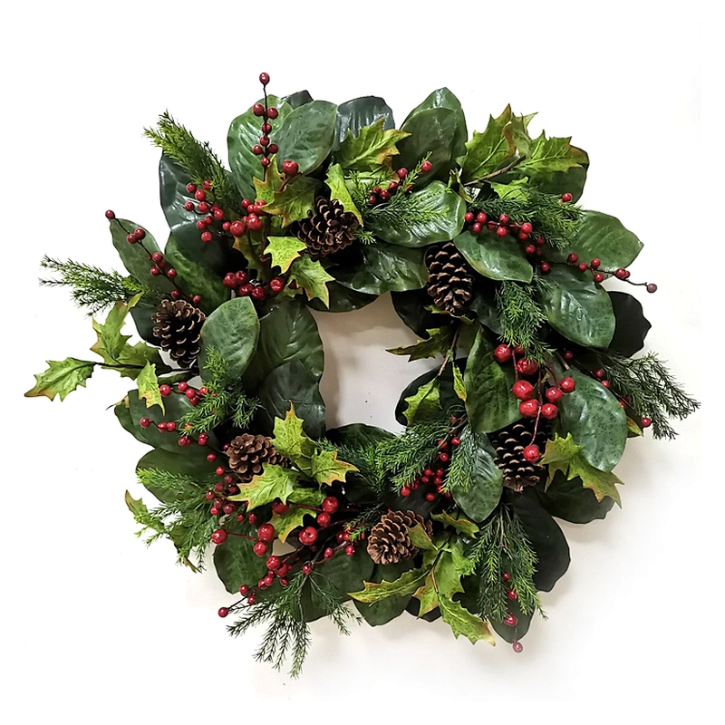 Christmas Gift Supplies Home Decor Wall Door Hanging Decoration Artifical Flower Wreath