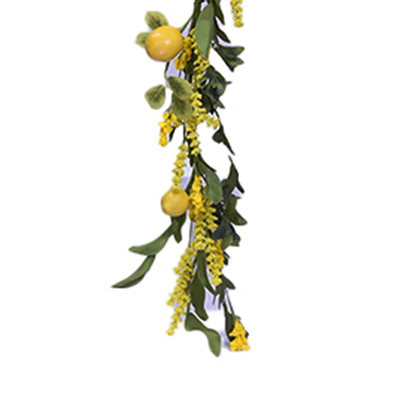 Made In China Ornamental Hand Wrapped Spring Floral Lemon Garland Real Touch Wild Flower Garland