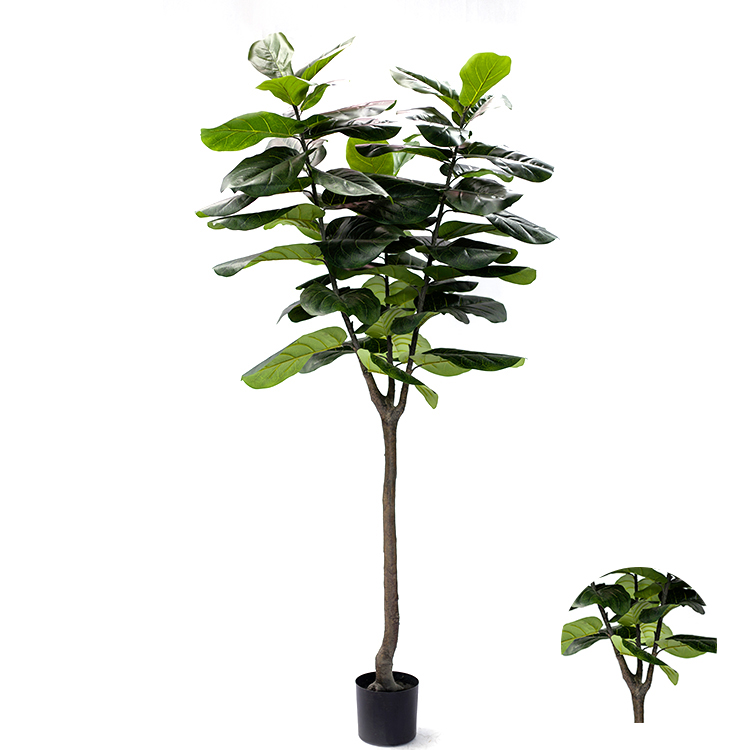 Artificial Silk Plastic Fiddle Plant New Design Indoor Decor Fiddle Leaf Fig Tree Plant