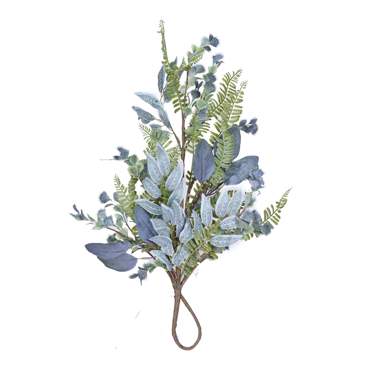 Artifical Real Touch Spring Greenery Teardrop Ornamental Hand wrapped Eucalyptus teardrop