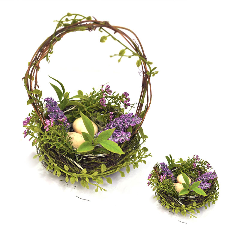 Easter Personalized Spring Wreaths Hand Wrapped Spring Floral Wreath For Home Decoration