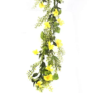 personalized Luxury spring Garland Real Touch Soft yellow dogwood artifical plant Garland