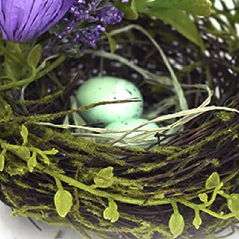 Real Touch Decorative Easter Bird Nest Tulip Basket Decorative Flower Bird Nest For Sale