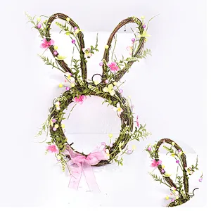 Easter Bunny artificial decorative Wreath personalized Easter Arts And Crafts wreaths