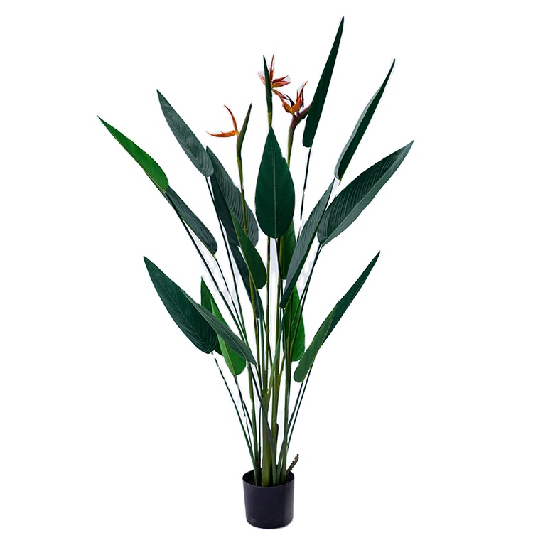 Factory Direct Sale Quickly Delivery Artificial Leaves Trees Paradise Bird Plant Bonsai Trees Paradise Bird