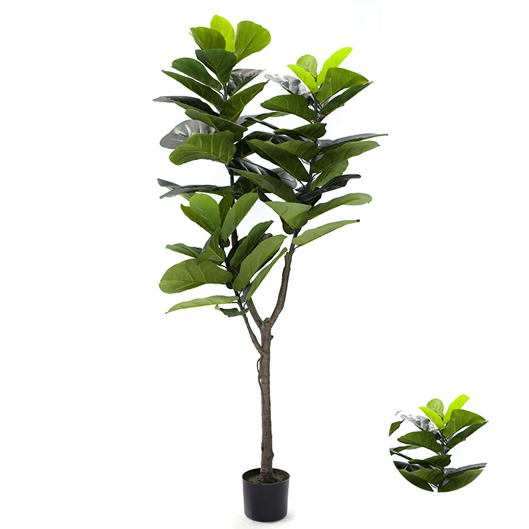 Wholesale Decoration Artificial Fiddle Leaf Fig Tree Plants Home Wedding Potted Fiddle Leaf Fig Tree Plant