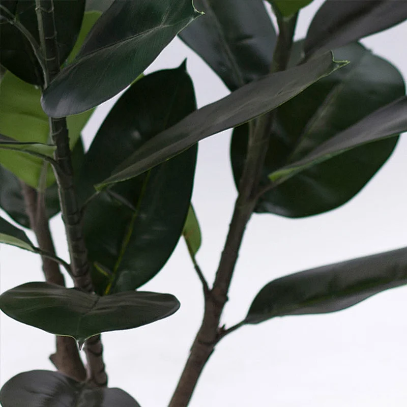 Most Popular Factory Supply fabric artificial rubber tree leaves artificial greenery rubber plant