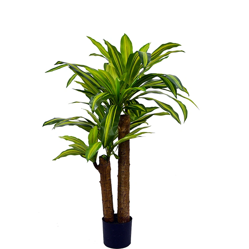 Factory Wholesale Price Vivid Green Corn Starch Plant Structure Decoration Plastic Artificial Dracaena Fragrans