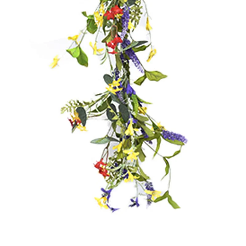Hand Wrapped artificial Spring Floral garland decoration Handy Carfts simulation Garland