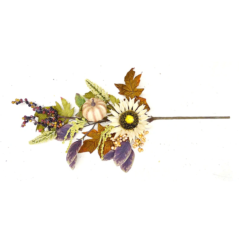Hot sale Wholesale good price Christmas/Autumn Decoration Artificial sunflower and pumpkin Wreath