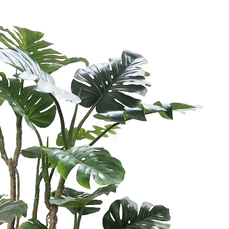 Popular Vivid Customized Artificial Foliace Adansonii Variegated Monstera Tree Monstera Deliciosa Plant