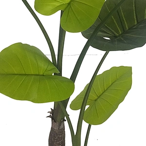 Wholesale Cheap Home Decoration Artificial Evergreen Plants Taro Leaves Decorative Taro Leaf Tree
