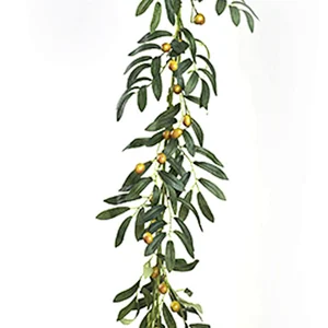 Colorful Real Touch Wild flower Garland decorations Oliver leaves with fruits garland