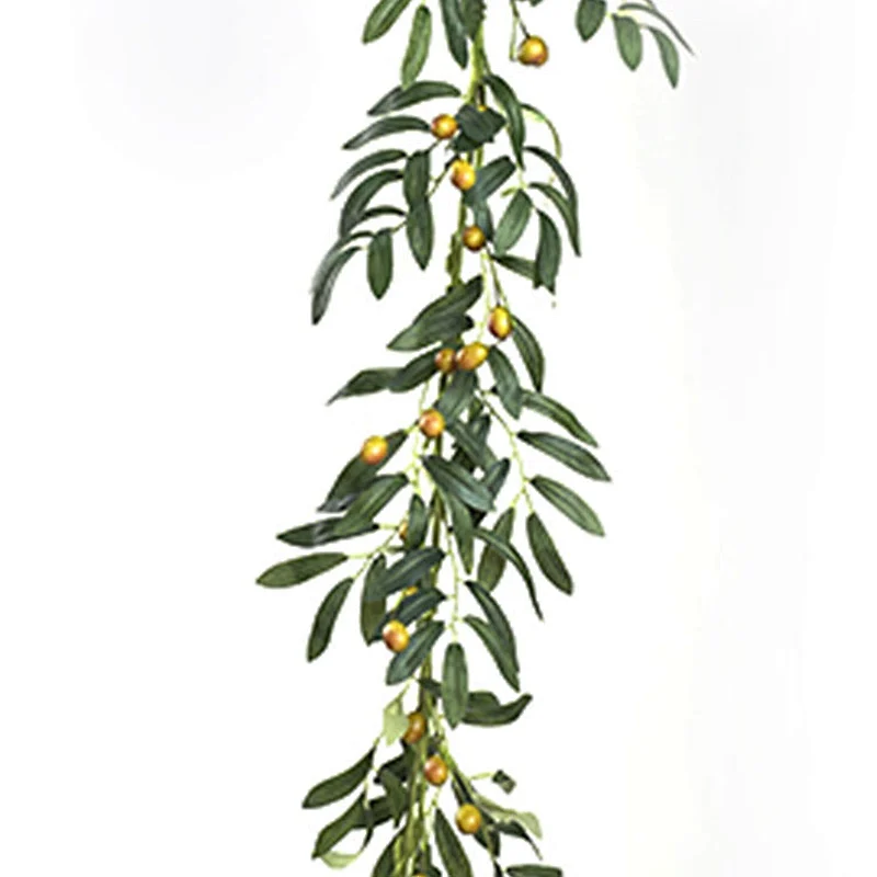 Colorful Real Touch Wild flower Garland decorations Oliver leaves with fruits garland