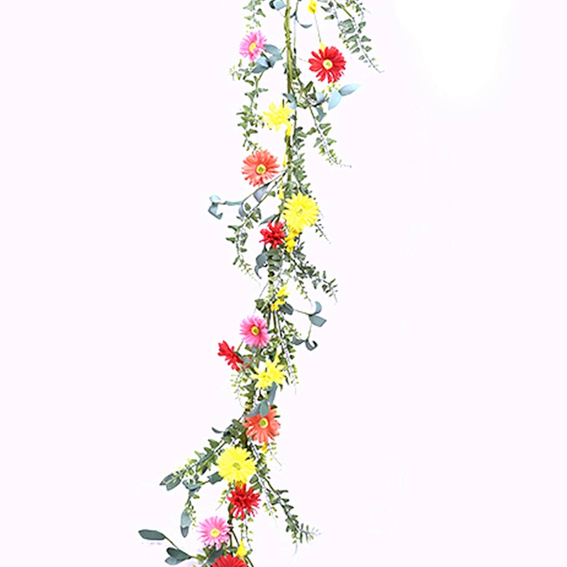 Hand Wrapped Spring Floral Daisy Garland artifical plant Garland For home Decoration