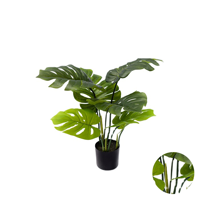 Variegata Artificial Monstera Leaf Decoration Artificial Monstera Tree For Home Office