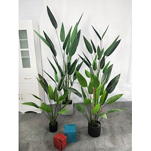 Good prices OEM Excellent Quality Strelitzia Plants Bonsai Fabric Ornamental Artificial Leaves Trees