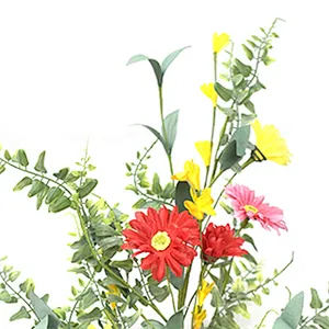 Ornamental Hand Wrapped Artifical Plant Luxury Real Touch Swag Daisy With Fern Swag