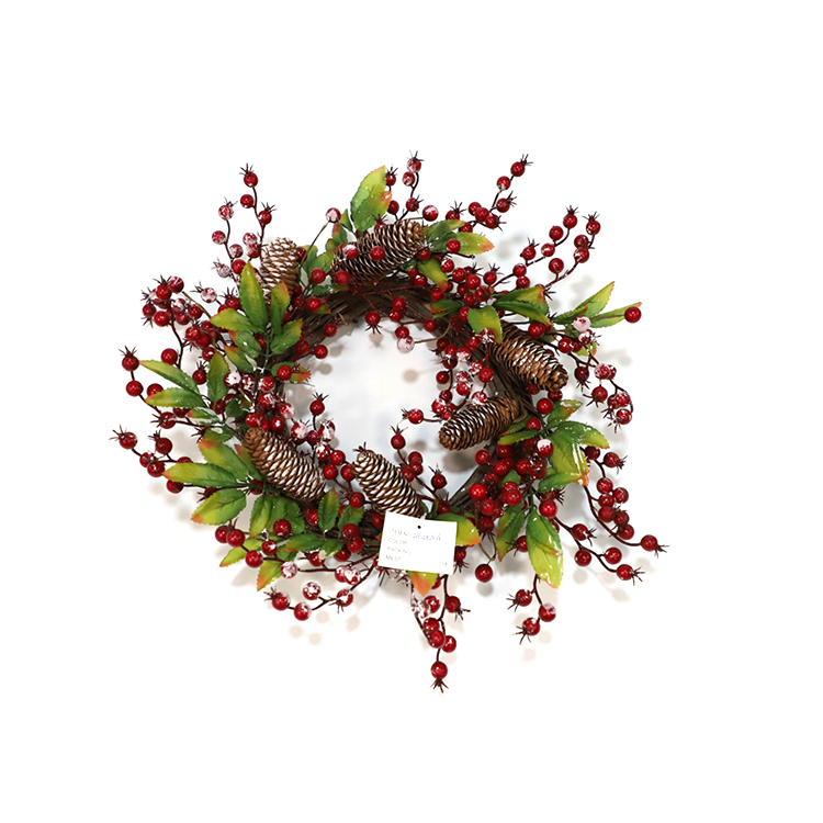 High Quality New Arrival Decorative Artifical Flowers Wreaths For Christmas Wedding