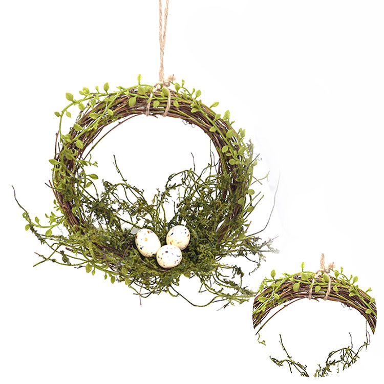 Personalized Egg Decoration Wreath Hand Wrapped Spring Floral Decorative Flowers Wreaths