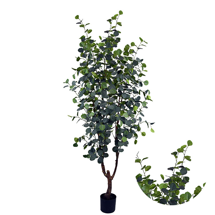 Nearly Natural mini potted plants artificial eucalyptus decoration artificial plant indoor display eucalyptus trees