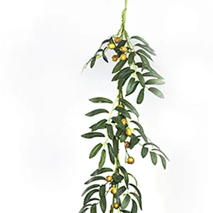 Colorful Real Touch Wild flower Garland decorations Oliver leaves with fruits garland