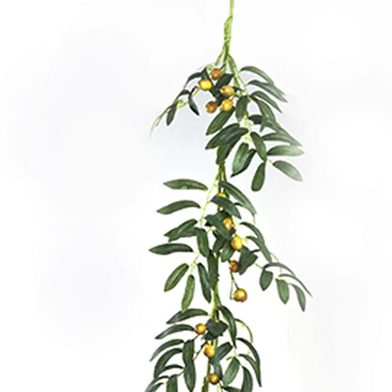 Colorful Real Touch Wild flower Garland decorations Oliver leaves with fruits garland