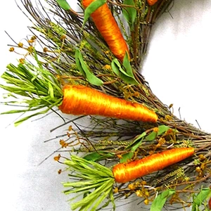 New Style Perfect Design Carrot Wreath Silkyway Spring Easter 24in Carrot Wreath With Twig Base