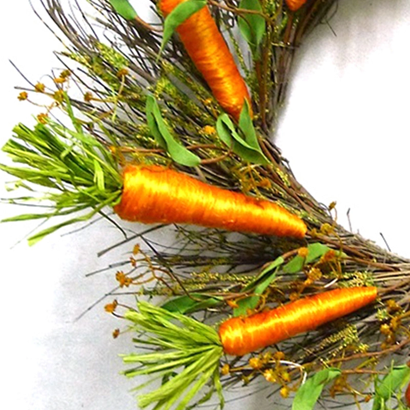 New Style Perfect Design Carrot Wreath Silkyway Spring Easter 24in Carrot Wreath With Twig Base