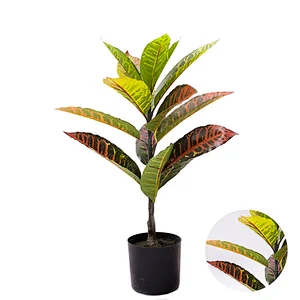 Potted Artificial Tree Decor Ornamental colored foliage artificial colored foliage plant for Home