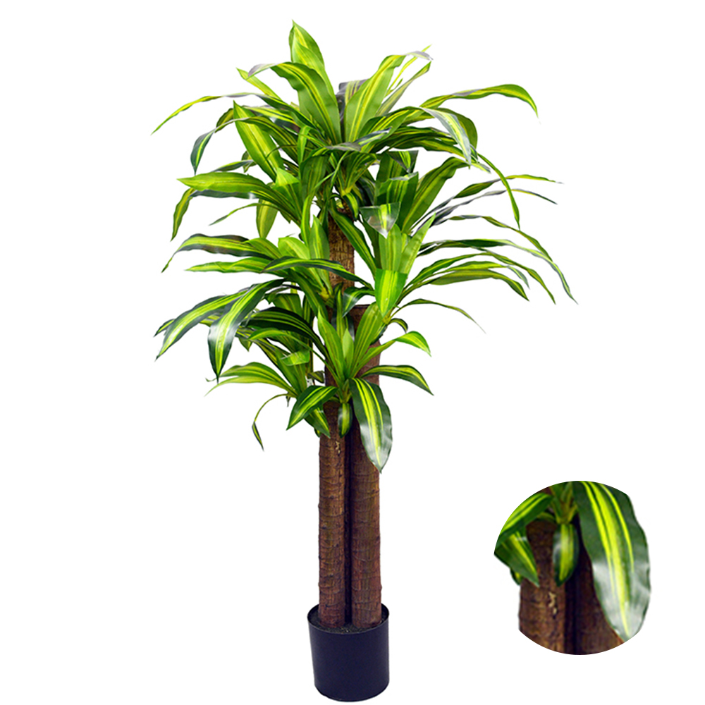 Green Plant Wall Hanging Artificial Dracena Tree Leaves Spotted Dracena Trees For Decoration