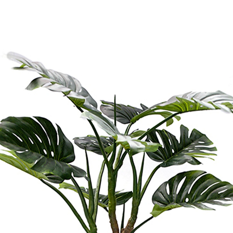 Wholesale Selling Charm Monstera Leaf  Outdoor Simulation Variegata Artificial Monstera