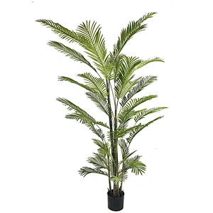 Quickly Delivery Indoor Decoration Greenery Ornamental Areca Palm Leaf Plates Artificial Areca Palm Trees Plant