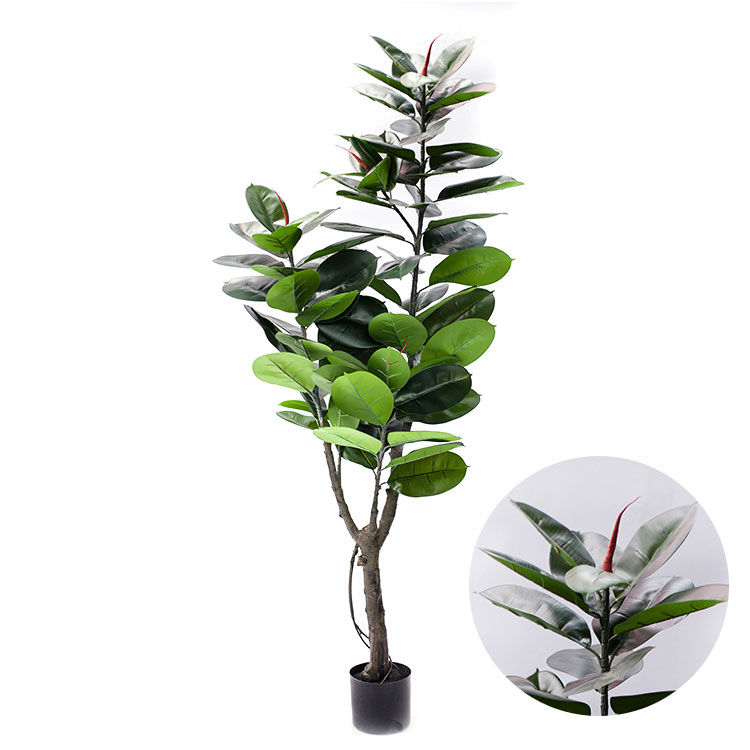 hot selling decoration artificial rubber bonsai plant artificial wedding rubber tree