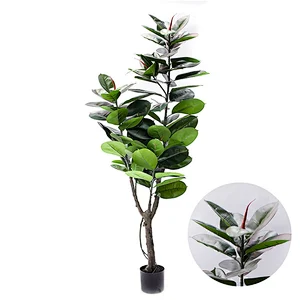 hot selling decoration artificial rubber bonsai plant artificial wedding rubber tree