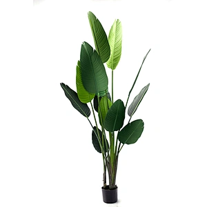 Free Samples Green Bonsai Plastic Tree Plant Decor Artificial Banana Tree For Indoor Decoration