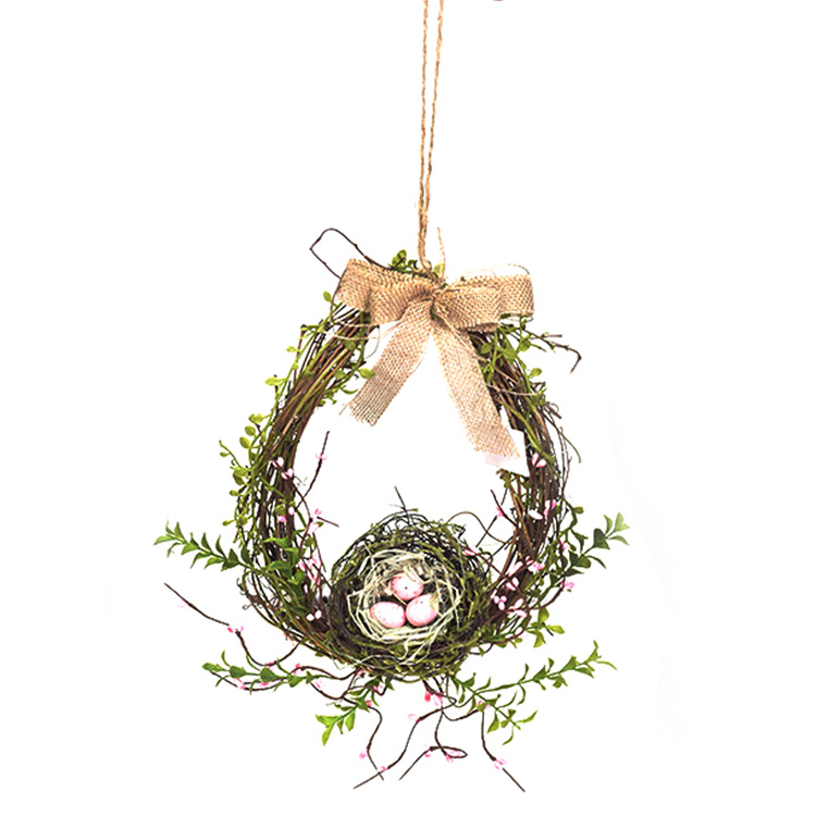 Hand Wrapped Decoration Simulation Easter Wreaths Interior Decoration Handmade Spring Wreath