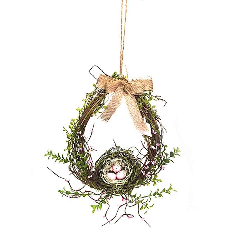Hand Wrapped Decoration Simulation Easter Wreaths Interior Decoration Handmade Spring Wreath