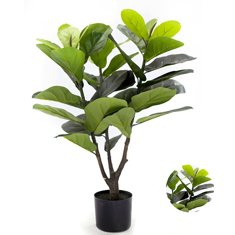 Chinese New Design Artificial Plants Fiddle Tree Decorative Home Outdoor Fiddle Leaf Fig Tree
