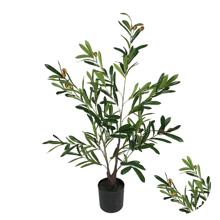 Ornamental  Real Touch Artificial Greenery Oliver Tree Artificial Oliver Tree For Decoration