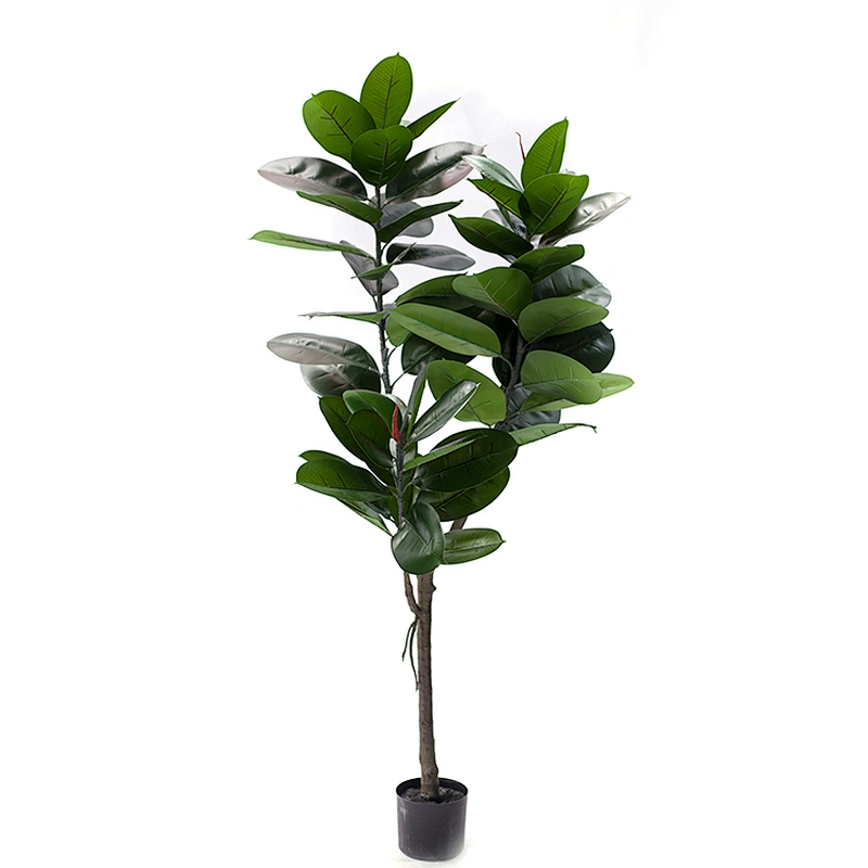 Popular Vivid Customized Decorative Rubber Tree Products Big Rubber Tree Wholesale Artificial Plant