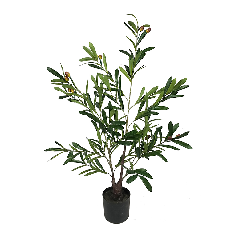 Artificial Foliace Plastic Fabric Evergreen Oliver Tree Plant Oliver For Garden Decoration