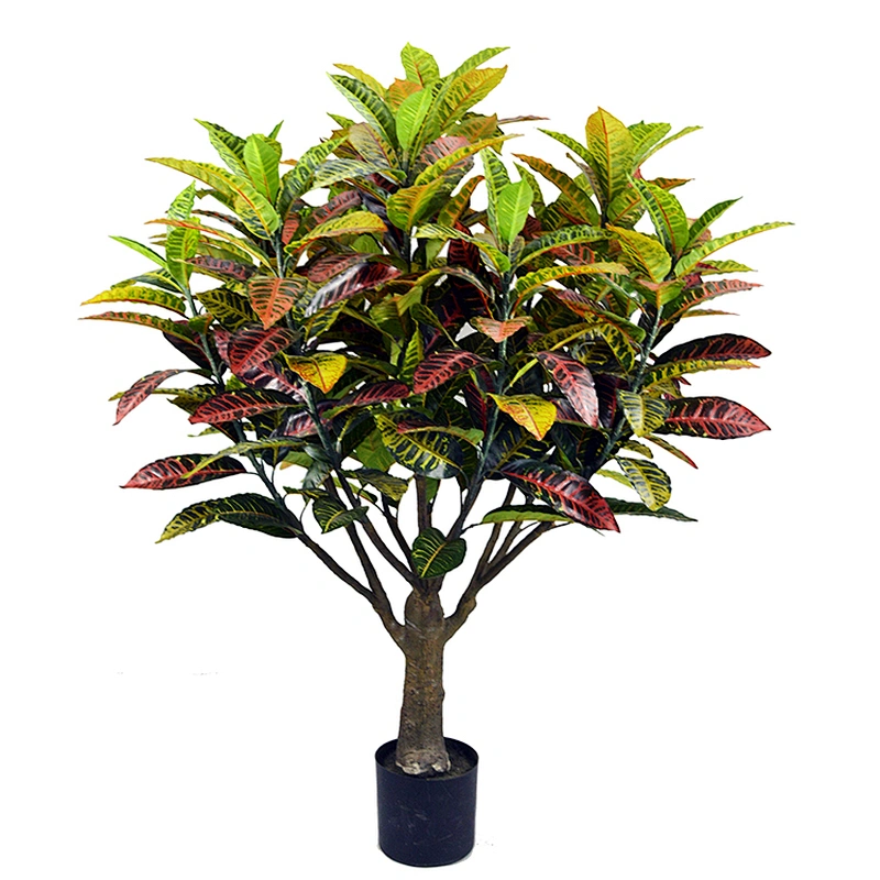 New design Codiaeum variegatum Plant High Quality Wholesale Artificial Leaves Codiaeum variegatum Plant For Sale