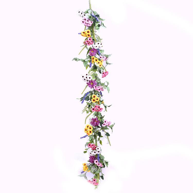 Made In China Ornamental Artifical Plant Garland Real Touch Daisy Handmade Garland