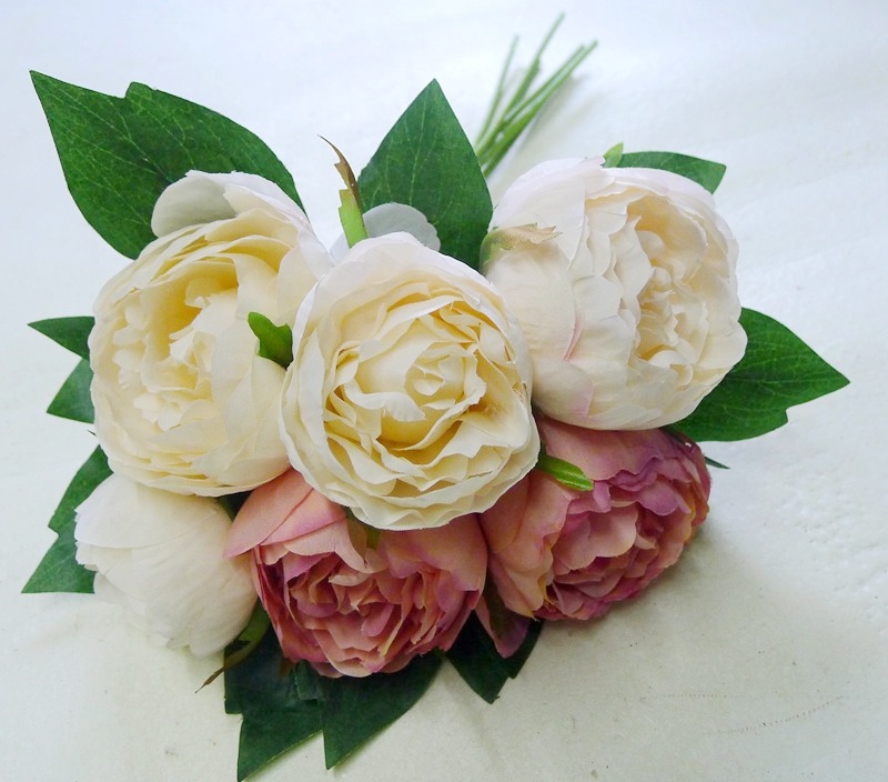 Hot sale Artificial silk rose bouquet flowers for wedding home decoration bouquet