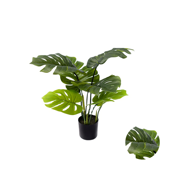 High Quality Customer Deliciosa Artificial Monstera Plastic Artificial Monstera Plant Leaf For Home