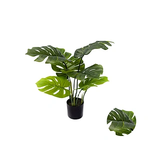 High Quality Customer Deliciosa Artificial Monstera Plastic Artificial Monstera Plant Leaf For Home